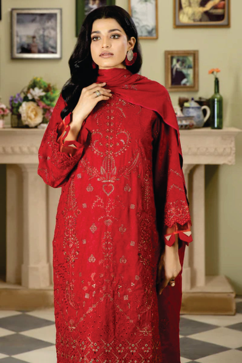WOOL EMBROIDERED Collection by Marjjan MRW-473(RED)