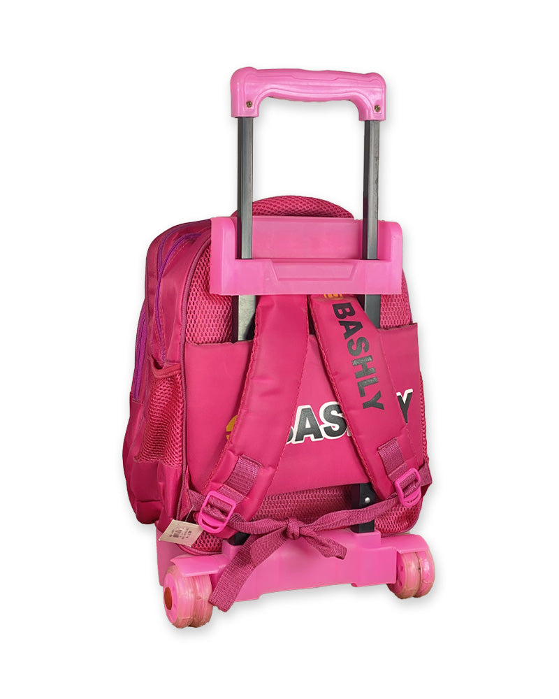 3D Print Pink Frozen Rolling School Backpack for Kids
