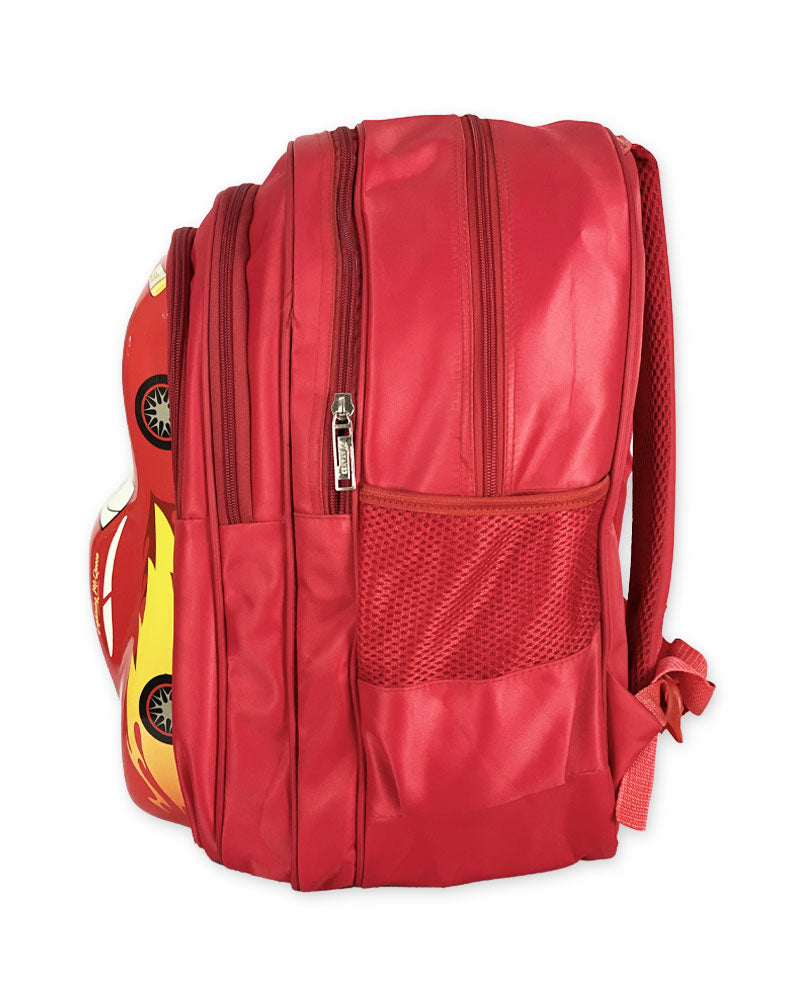 3D Themed Red Racer Backpack for Kids – Stylish and Durable