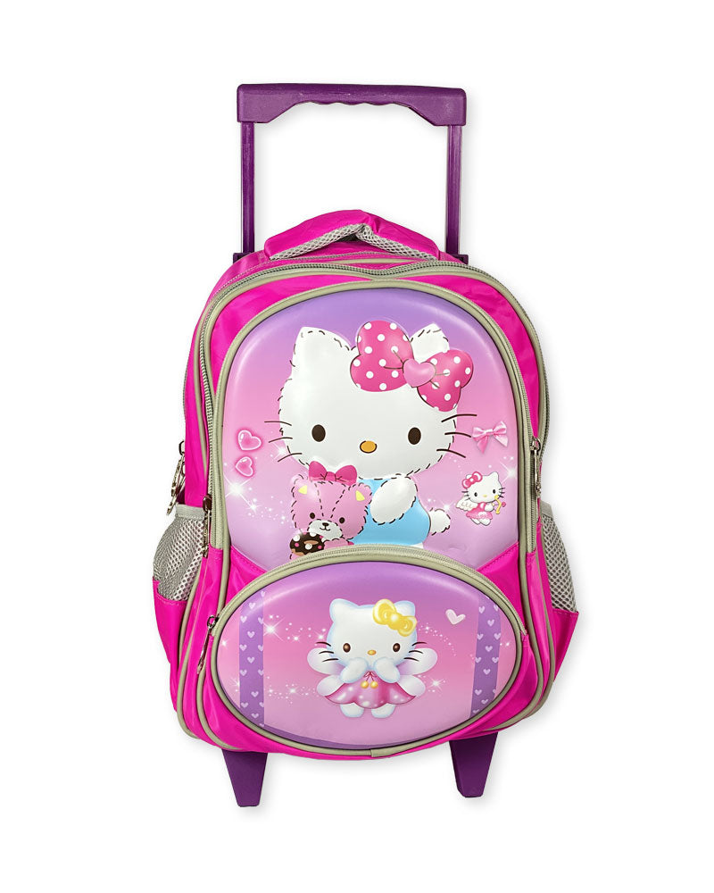 Hello Kitty Pink Rolling School Bag