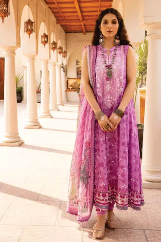 Ladies Embroidered Printed Lawn Unstitched Suit by Gul Ahmed