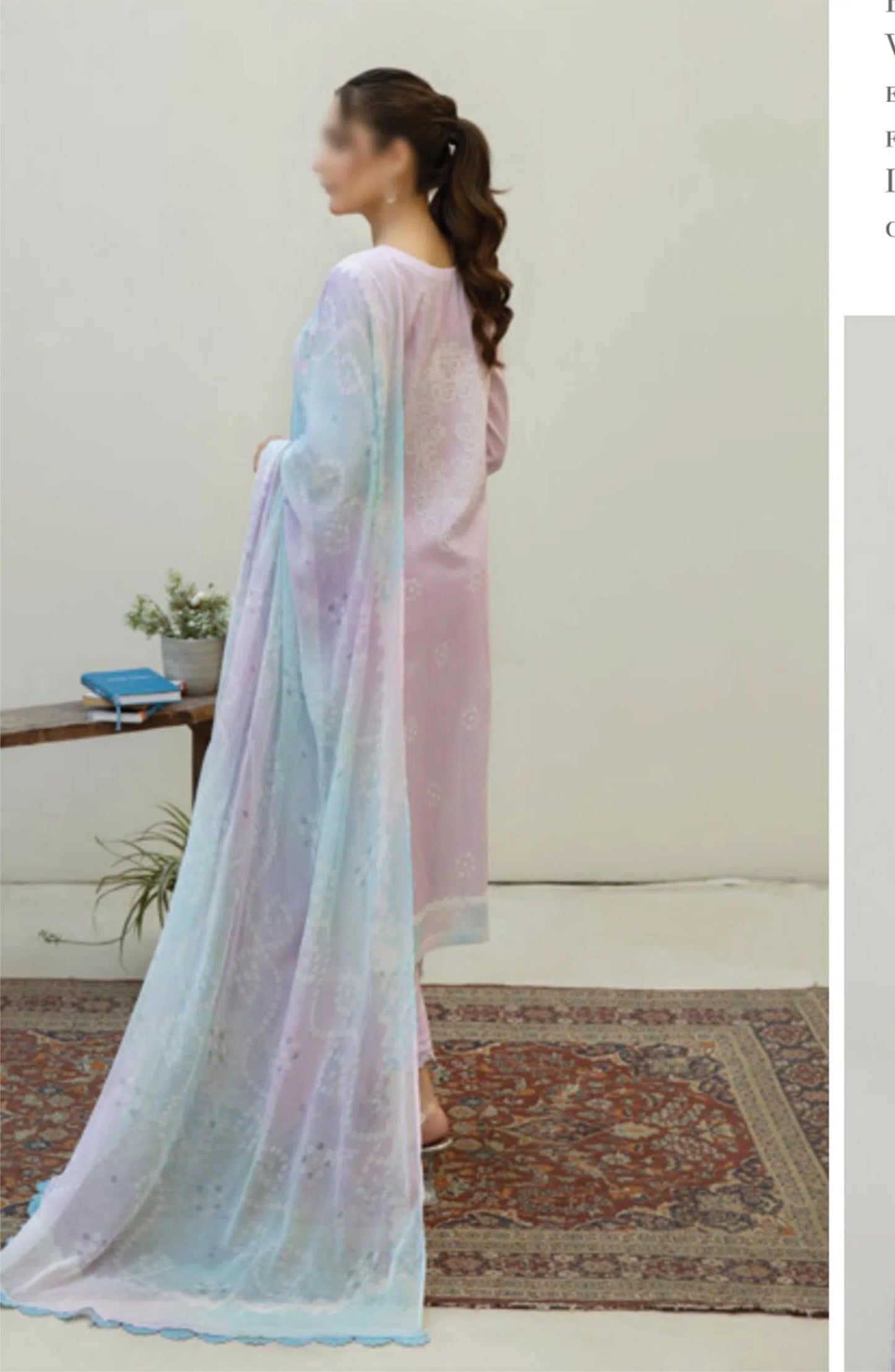 LADIES EMBROIDERED CHIKANKARI LAWN BY AFREEN COLLECTION