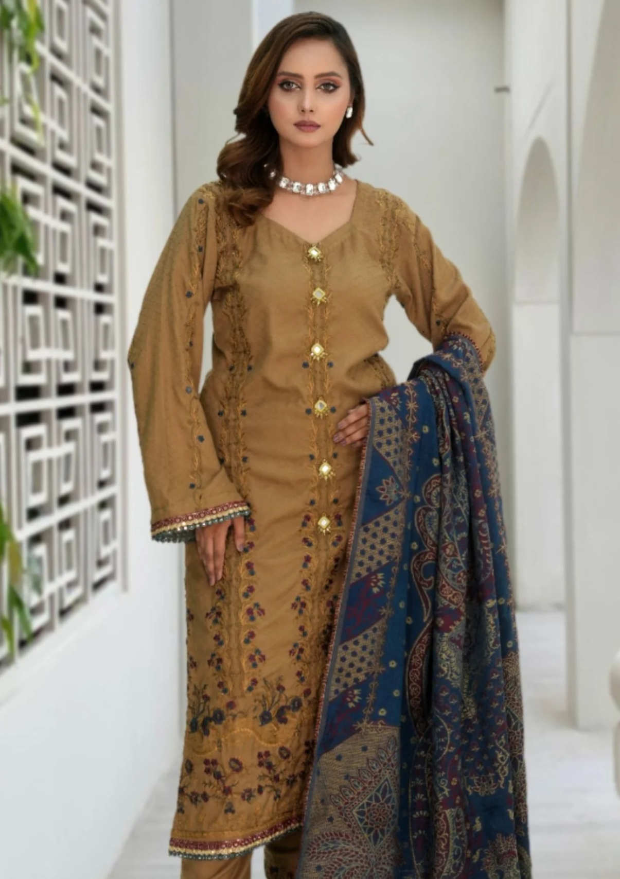 Meemsey Embroidered Wool 3 piece suit - winter