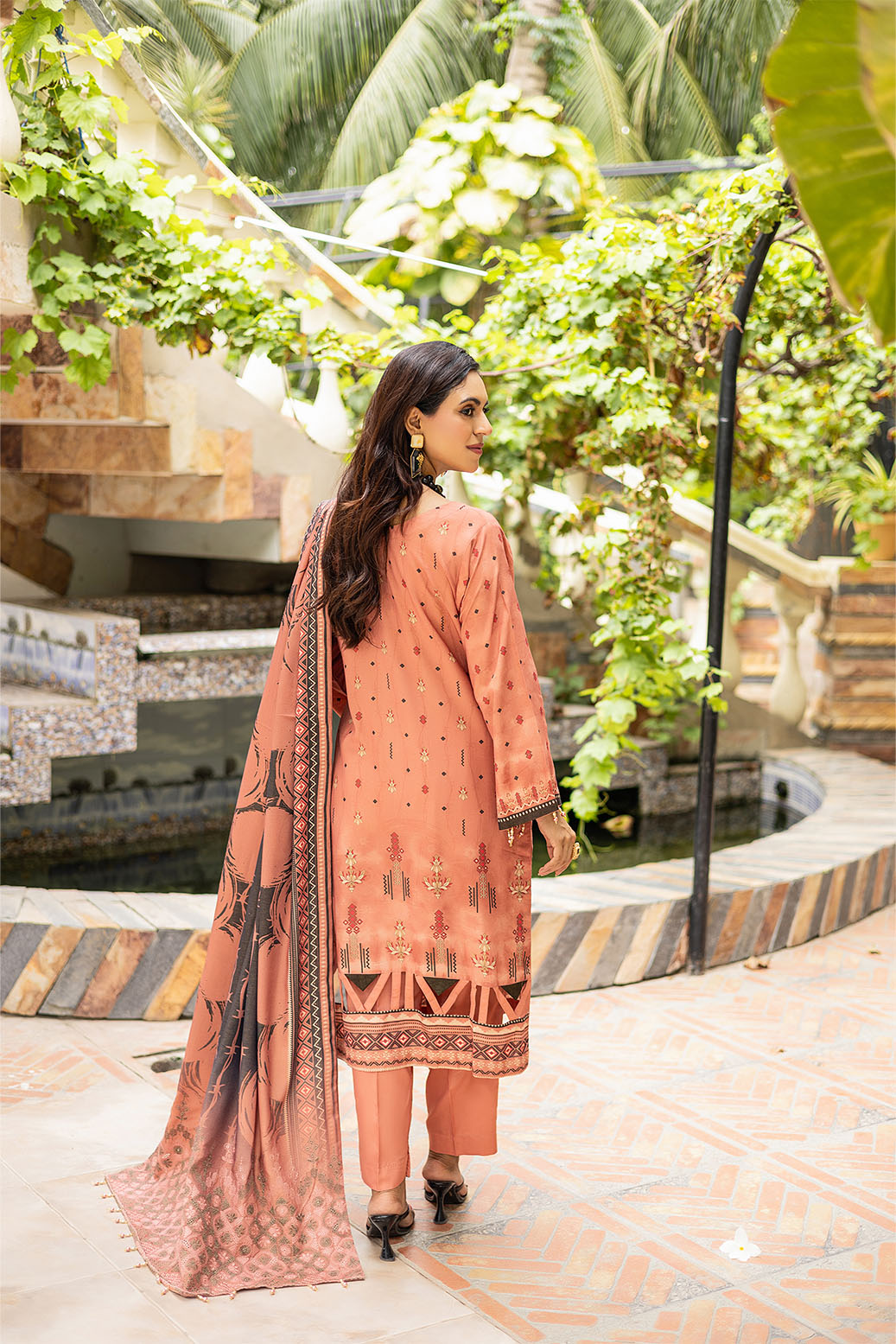 Dr.Haris - Riwayat Unstitched Digital Printed Chambrey 3 Piece Suit - Winter