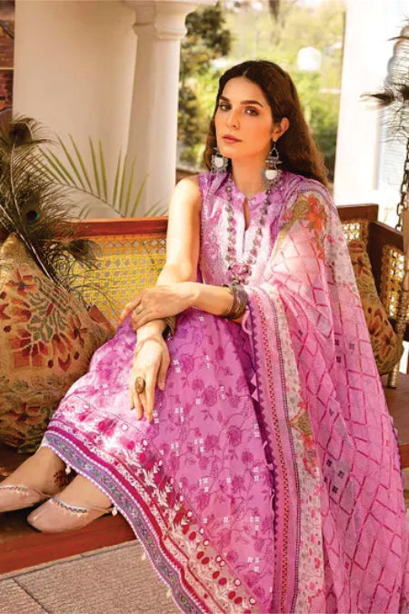 Ladies Embroidered Printed Lawn Unstitched Suit by Gul Ahmed