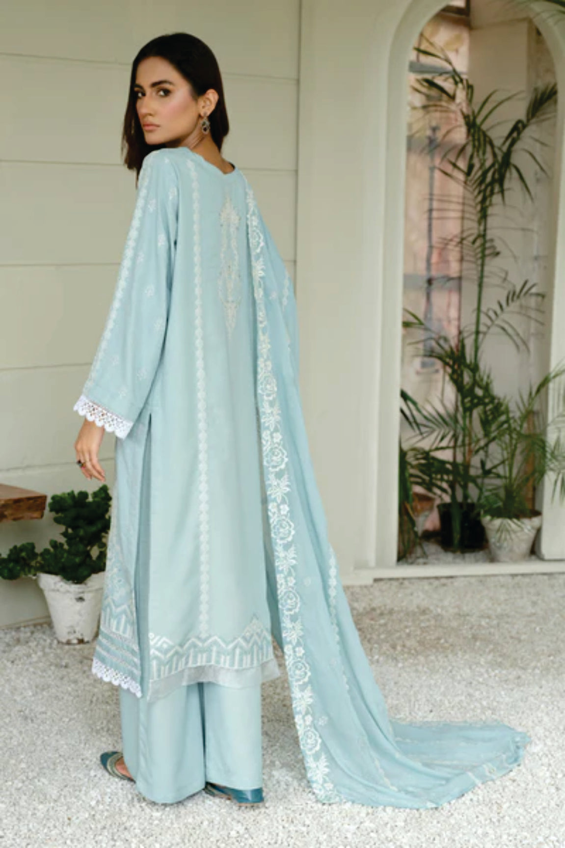 Karandi Embroidered Collection by Marjjan SKC-101(ICE BLUE)