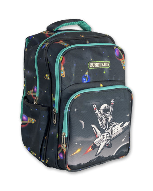 Zundi Kids Space-Themed Backpack – Astronaut & Rocket Design