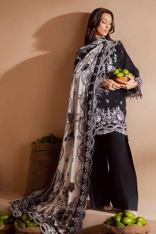 Nureh Embroidered Laser Cut Lawn with Printed Chiffon Dupatta NE- 163