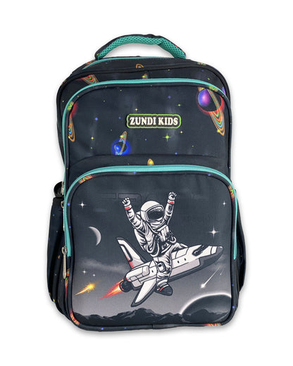 Zundi Kids Space-Themed Backpack – Astronaut & Rocket Design