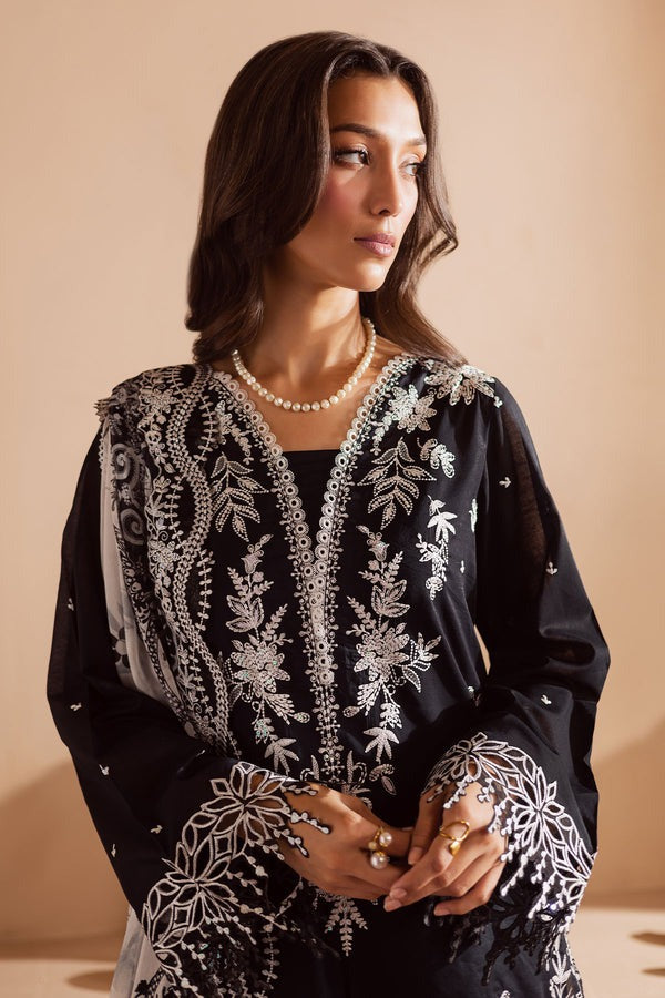 Nureh Embroidered Laser Cut Lawn with Printed Chiffon Dupatta NE- 163
