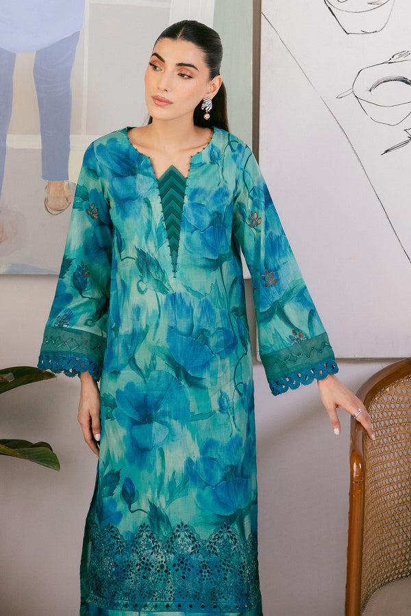 Nureh Printed And Embroidered Chikankari Lawn 2pc - Summer