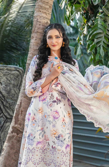 Tawakkal Digital Print Cutwork Dupatta - D1241