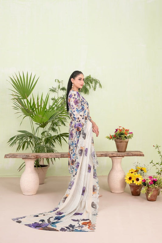 Tawakkal Embroidered Digital Printed Lawn 3 Piece Suit
