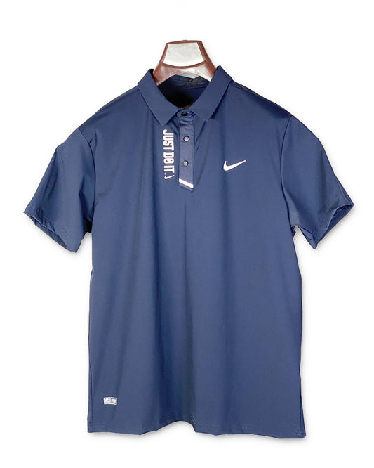 Nike Men’s Navy Blue Dri-FIT Polo Shirt – “Just Do It” Edition