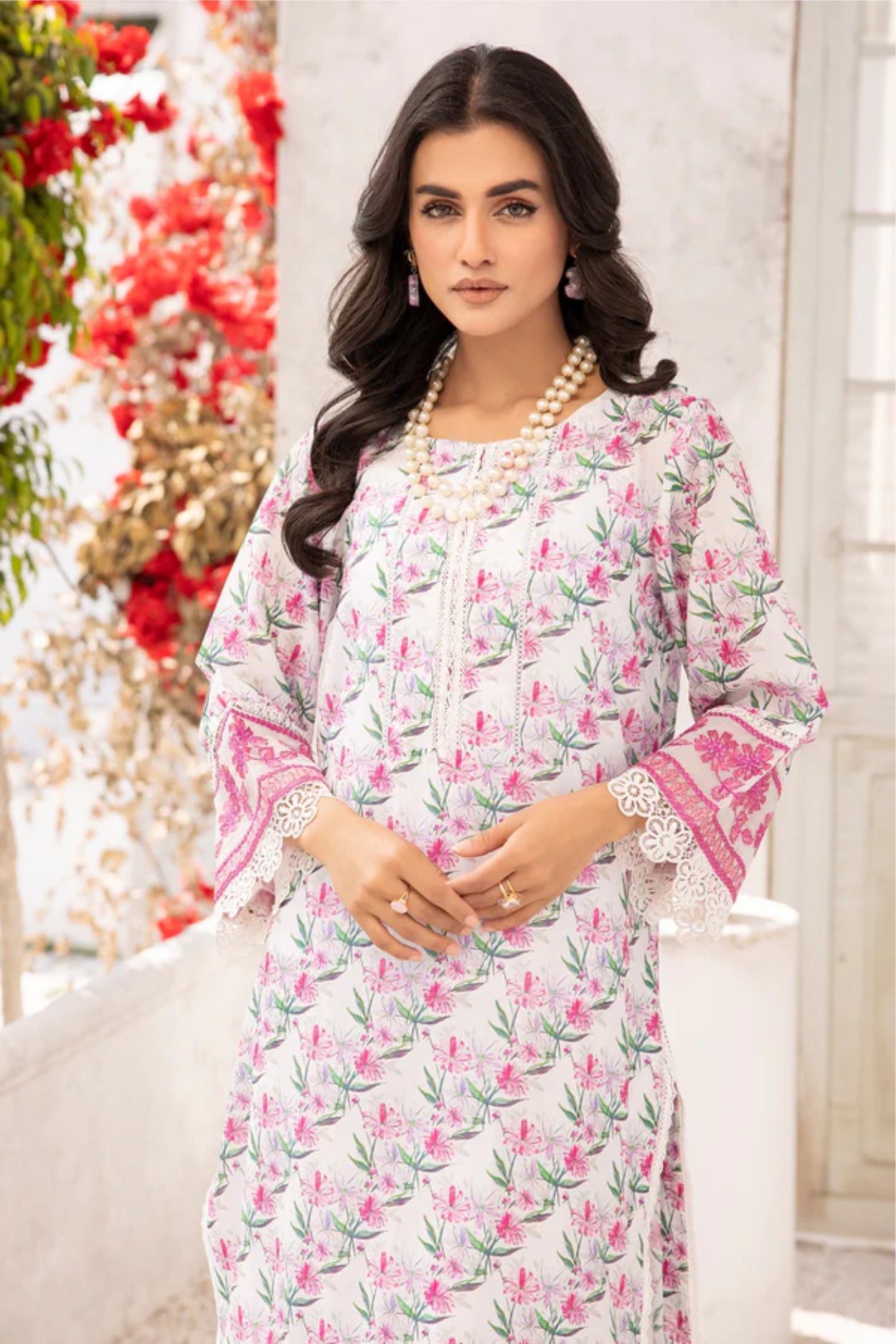 Ladies 2 Piece Embroidered Printed Lawn Suit by Johra