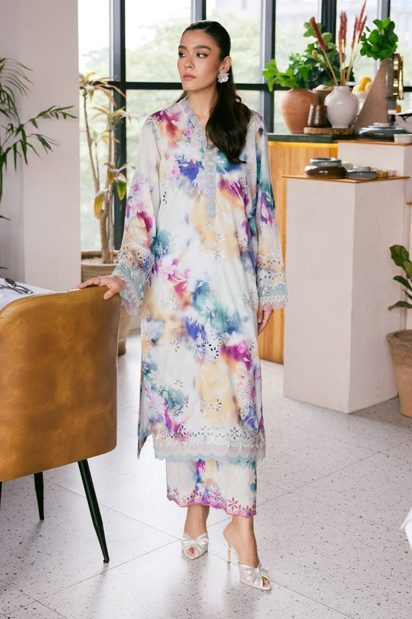 Nureh Printed And Embroidered Chikankari Lawn 2pc - Summer