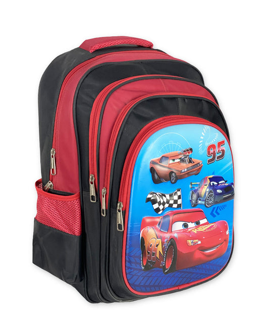 3D Cars Themed Kids Backpack – Durable and Spacious School Bag