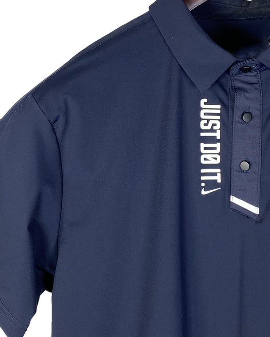 Nike Men’s Navy Blue Dri-FIT Polo Shirt – “Just Do It” Edition
