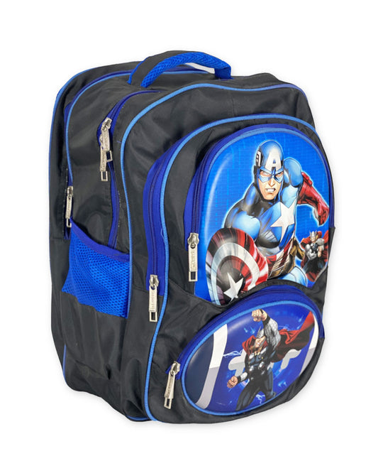 3D Marvel Superhero Backpack – Captain America & Thor Design