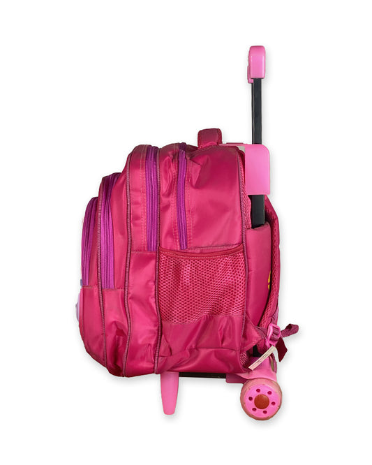 3D Print Pink Frozen Rolling School Backpack for Kids