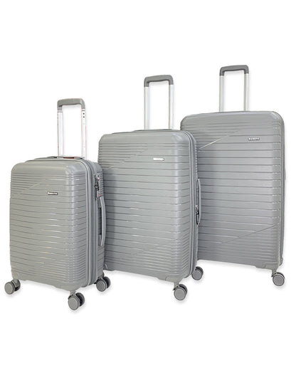 Premium Grey Hard Shell Travel Luggage Set – Lightweight & Durable