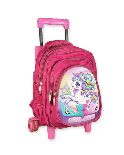 3D Print Kids' Pink Unicorn Trolley School Bag