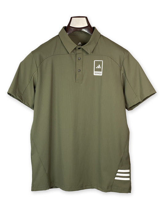 Adidas Terrex Men’s Olive Green Shirt – Lightweight Performance Outdoor Wear