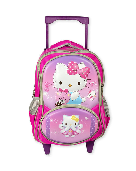 Hello Kitty Pink Rolling School Bag