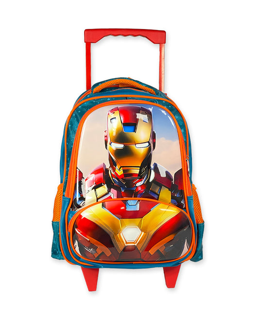 Iron Man Rolling School Bag for Boys