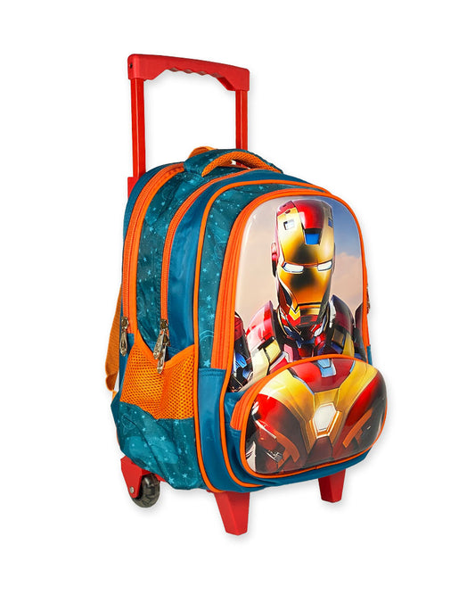 Iron Man Rolling School Bag for Boys
