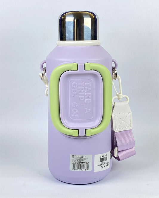 Cille Thermos Bottle with Cup and Strap