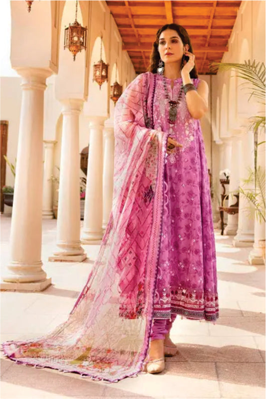 Ladies Embroidered Printed Lawn Unstitched Suit by Gul Ahmed