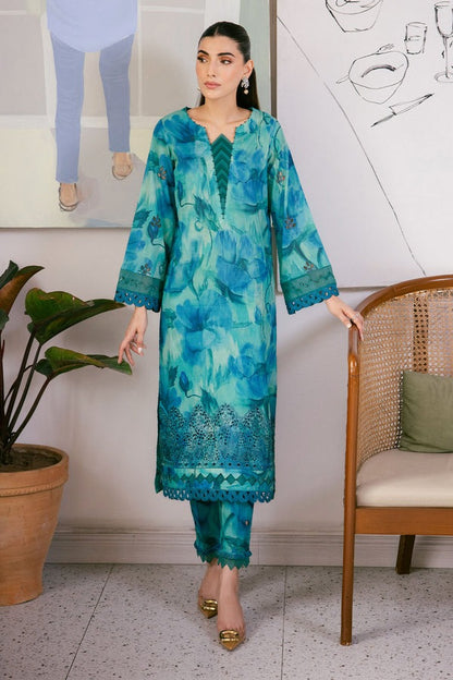 Nureh Printed And Embroidered Chikankari Lawn 2pc - Summer