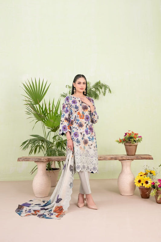 Tawakkal Embroidered Digital Printed Lawn 3 Piece Suit
