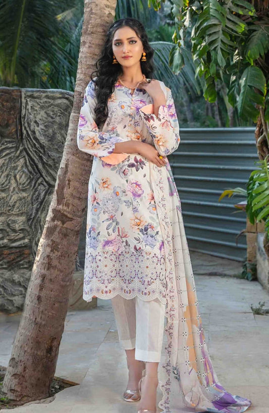 Tawakkal Digital Print Cutwork Dupatta - D1241