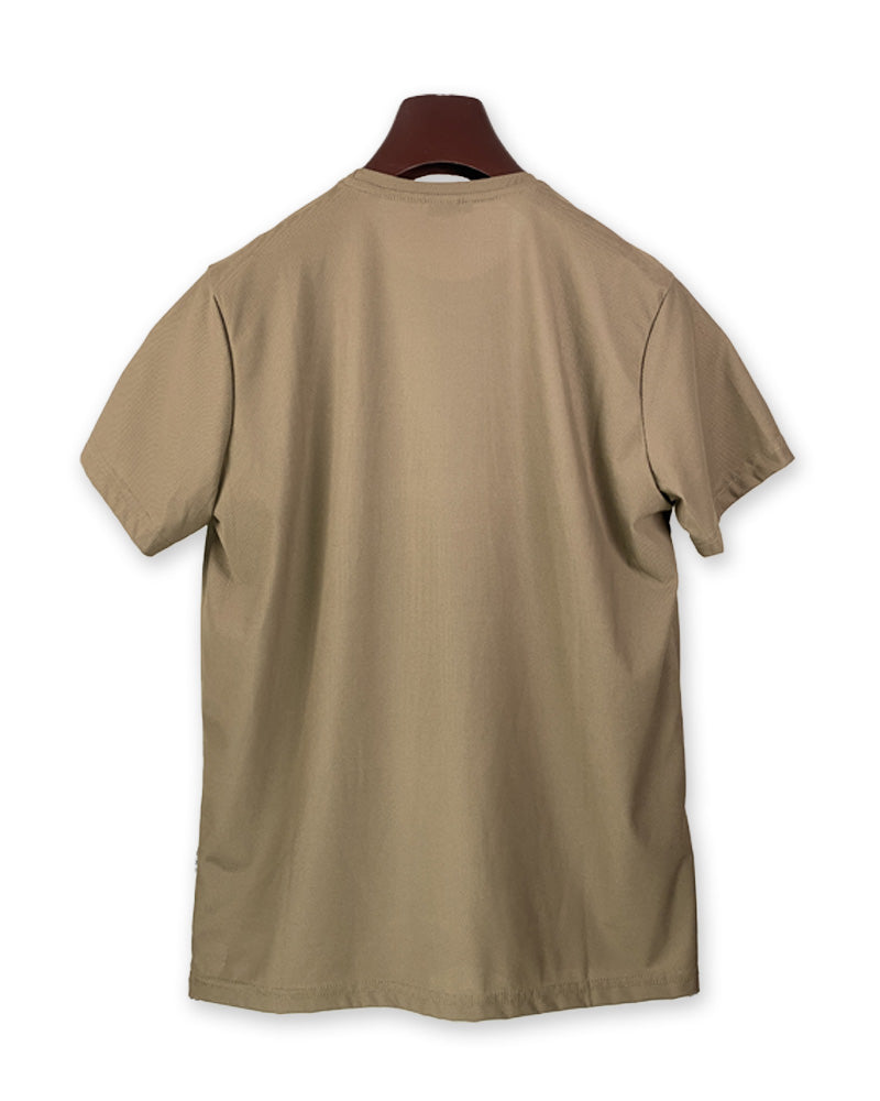 Dazzle Men’s Beige Casual T-Shirt – Minimalist Comfort with Signature Style
