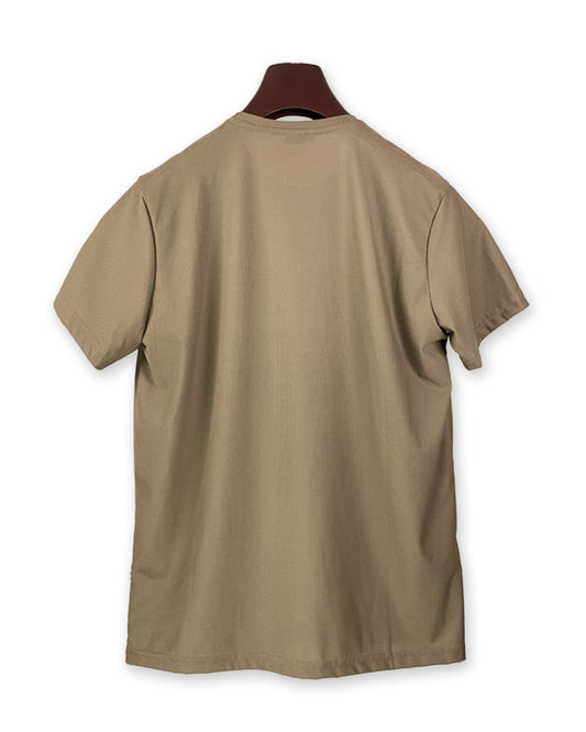 Dazzle Men’s Beige Casual T-Shirt – Minimalist Comfort with Signature Style
