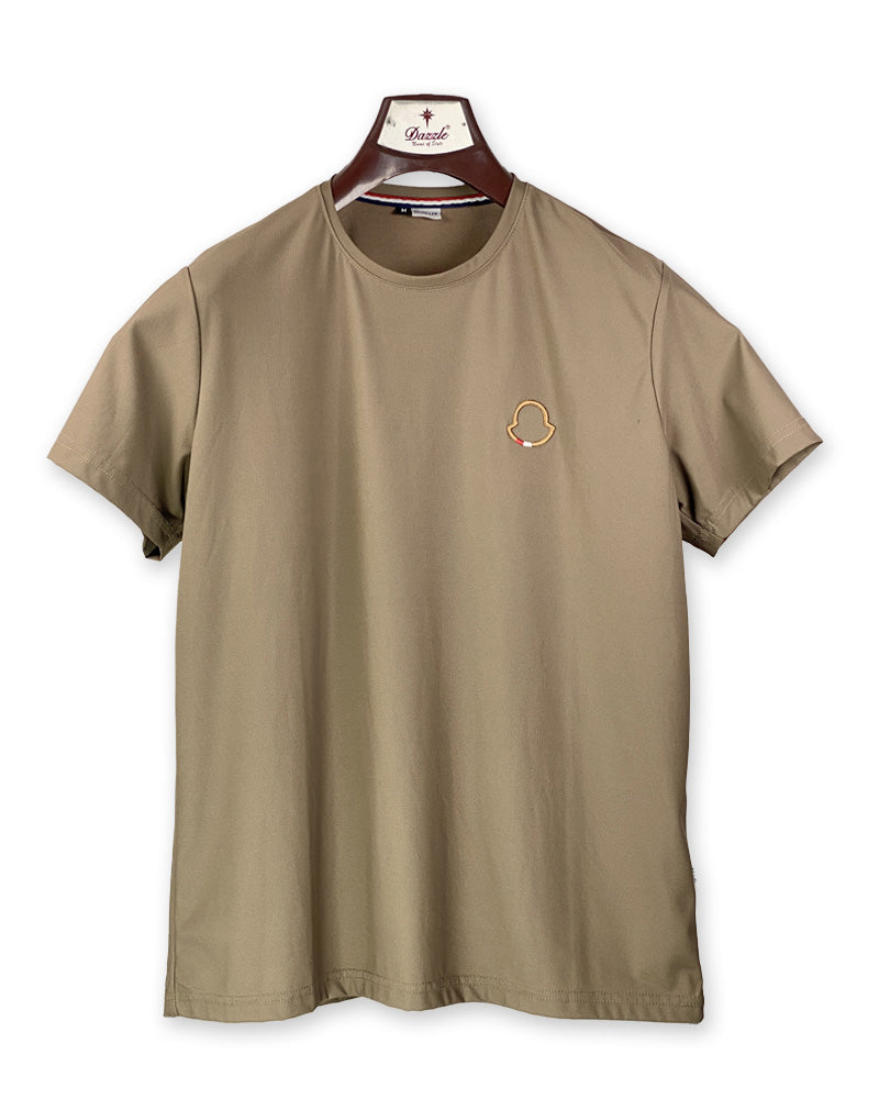 Dazzle Men’s Beige Casual T-Shirt – Minimalist Comfort with Signature Style