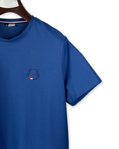Dazzle Men’s Blue Casual T-Shirt – Classic Fit with Signature Logo Detail