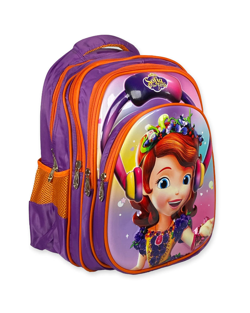 Sofia the First Kids School Backpack Cartoon Print