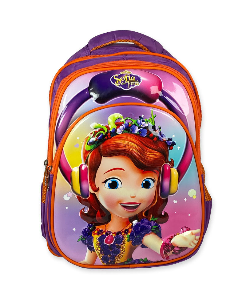 Sofia the First Kids School Backpack Cartoon Print