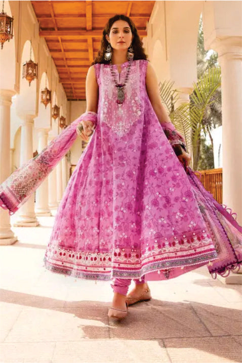 Ladies Embroidered Printed Lawn Unstitched Suit by Gul Ahmed