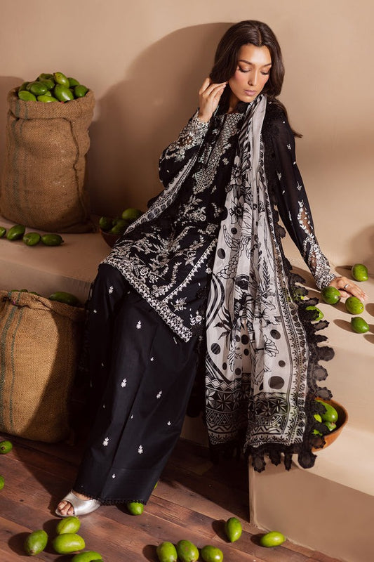 Nureh Embroidered Laser Cut Lawn with Printed Chiffon Dupatta NE- 165