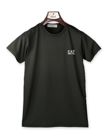 Men's Premium Skin Color Round Neck T-Shirt – EA7 Style Casual Wear