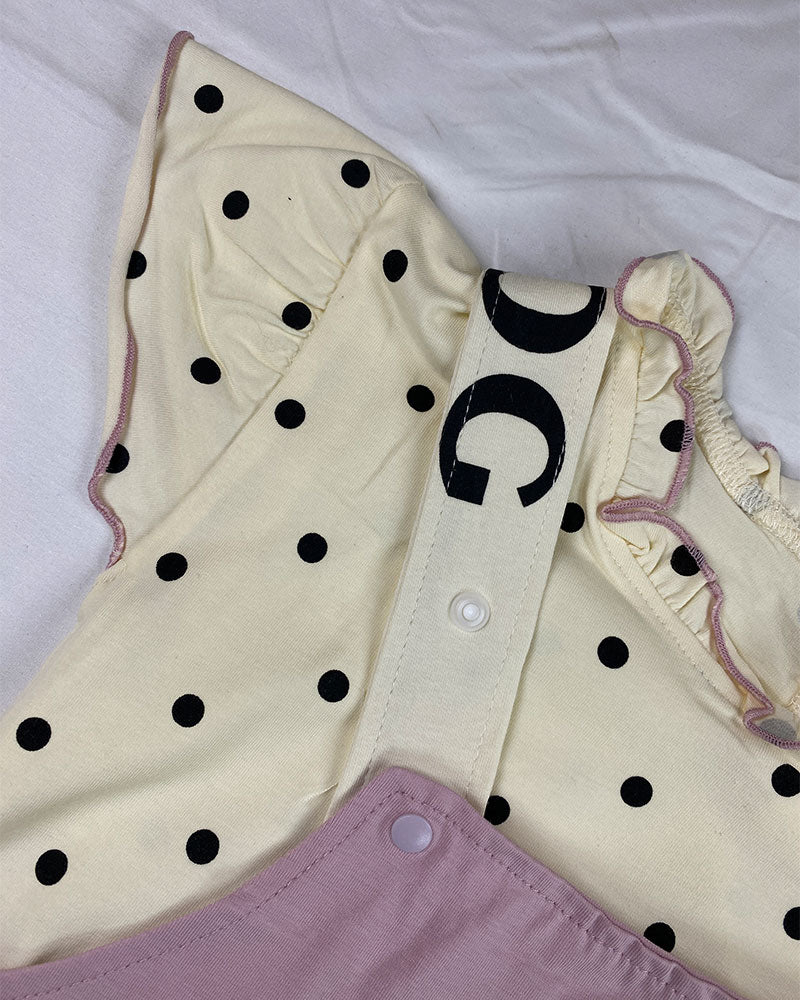 Polka Pup Dungaree Set