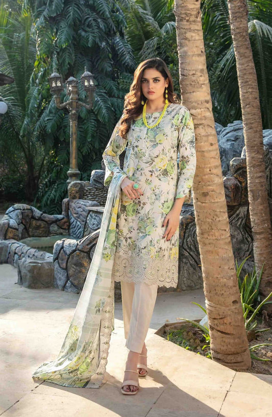 Tawakkal Digital Print Cutwork Dupatta - D1245