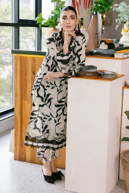 Nureh Printed And Embroidered Chikankari Lawn 2pc - Summer