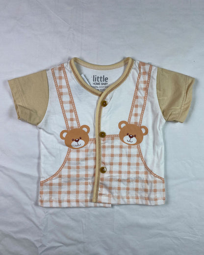 Teddy Check Romper Set