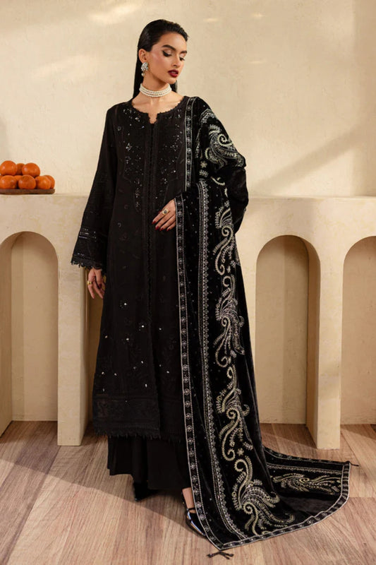 NUREH UNSTITCHED VELVET SHAWL SUIT - WINTER