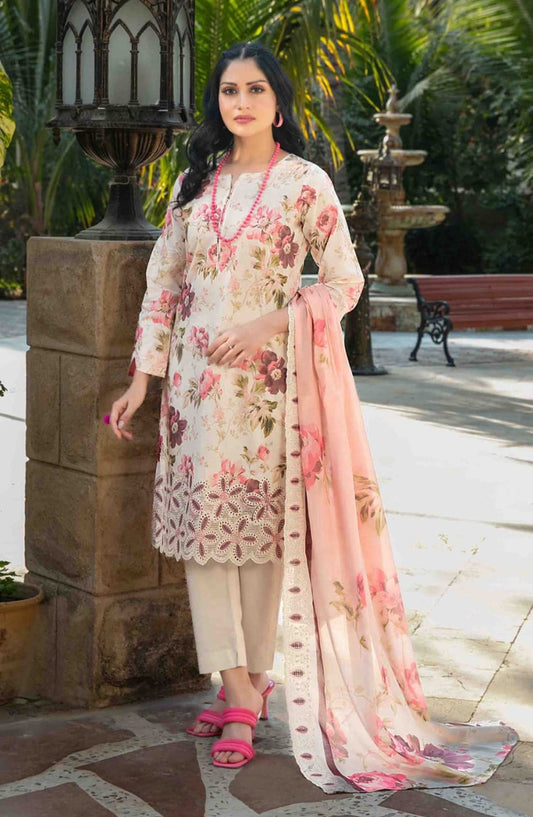 Tawakkal Digital Print Cutwork Dupatta - D1241